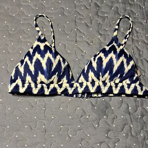 J. Crew blue triangle bikini top size XS